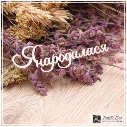 Чипборд надпись "Я народилася" Чипборд надпись "Я народилася"