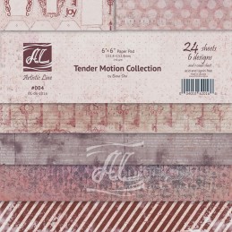 1/4 набора односторонней  бумаги для скрапбукинга Tender Motion Collection, 15*15 см.