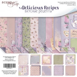 Набор двусторонней бумаги 30х30см от Scrapmir Delicious Recipes 10шт Набор двусторонней бумаги 30х30см от Scrapmir Delicious Recipes 10шт