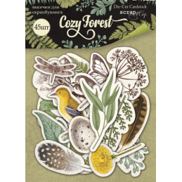 Набор высечек для скрапбукинга 45шт от Scrapmir Cozy Forest