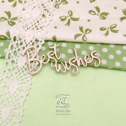 Чипборд надпись "Best Wishes"