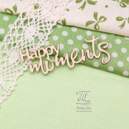 Чипборд надпись "Happy moments"